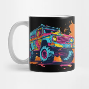 pop art style 4x4 offroad crawler truck Mug